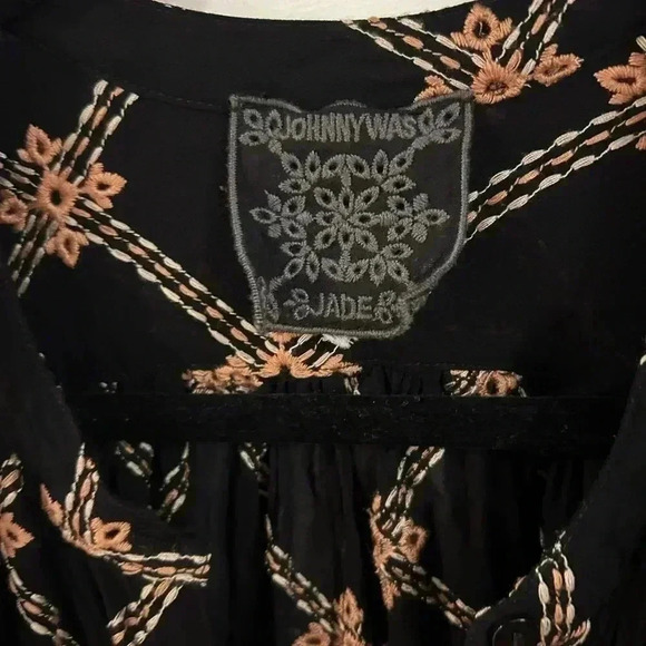 Johnny Was Iman Embroidered button down blouse s/m - Picture 8 of 9